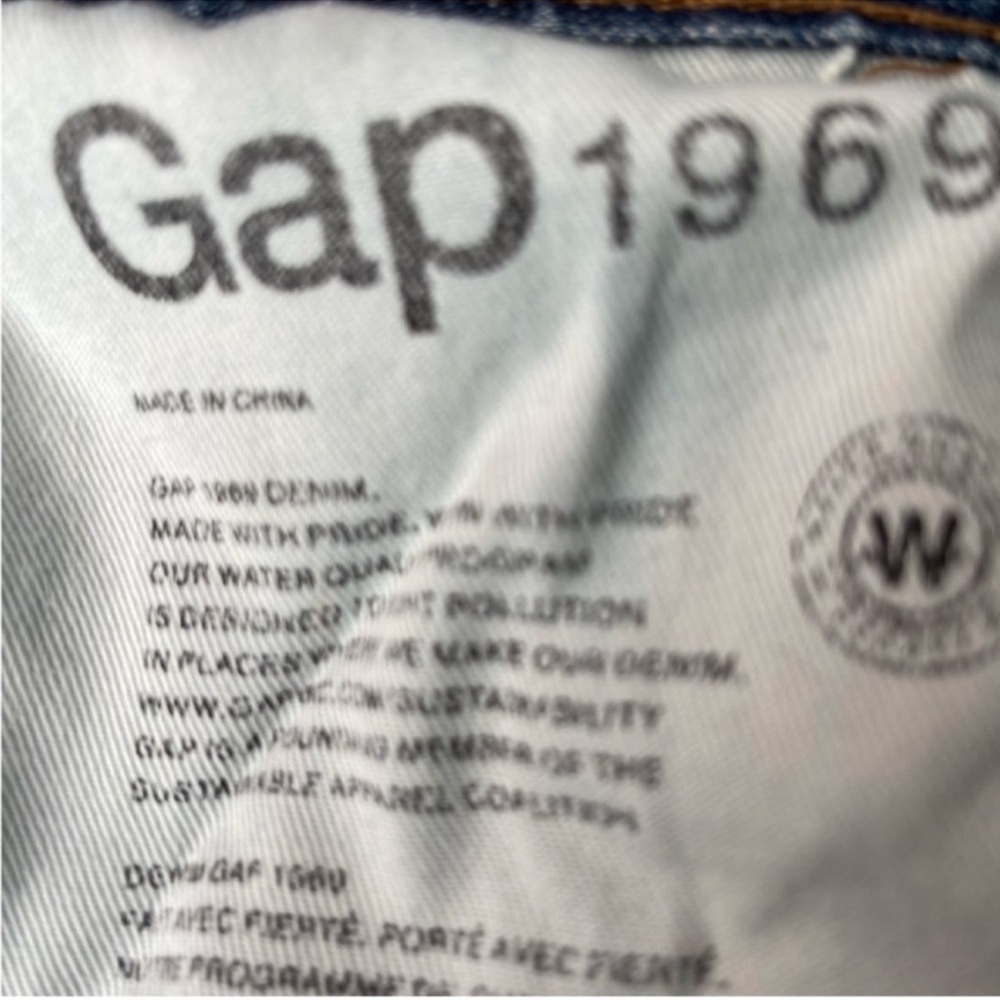 GAP 1969 Mens Slim Jeans Distressed Raw Hem Denim Blue 30L  Waist 34 - Picture 7 of 9